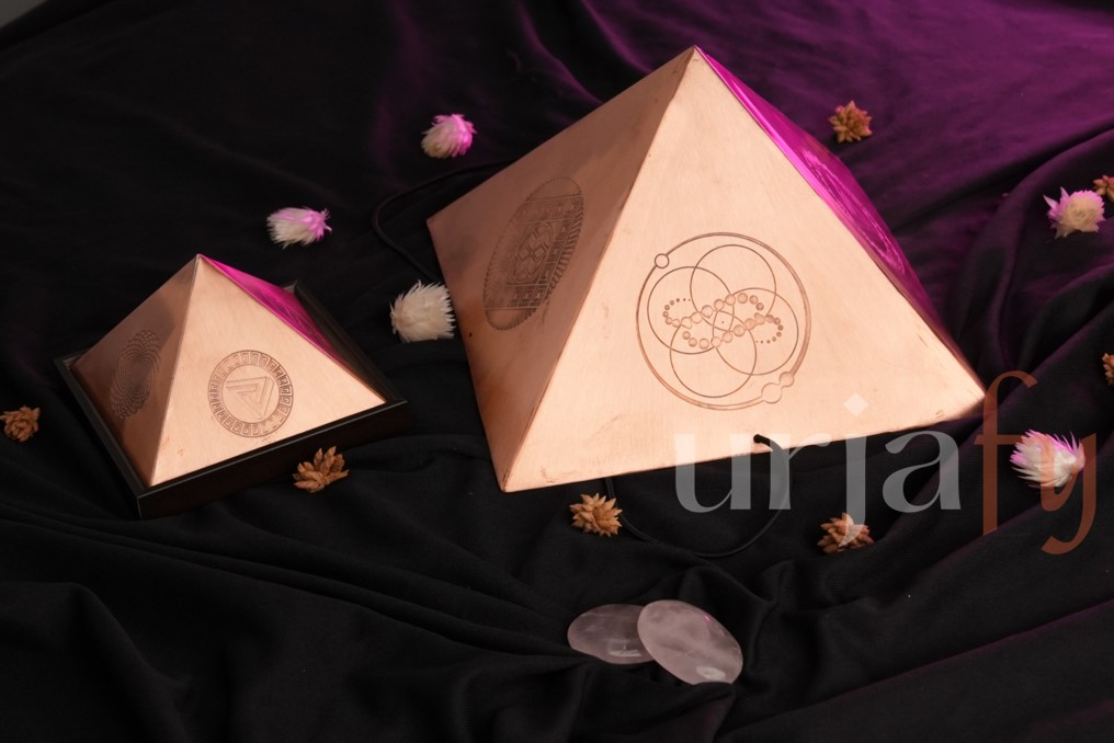  Copper Meditation Pyramid for Self Healing and Heart Chakra  Activation : Health & Household